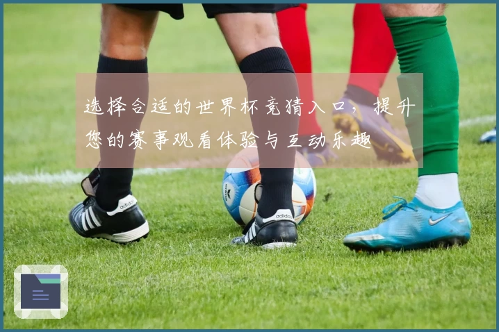 选择合适的世界杯竞猜入口，提升您的赛事观看体验与互动乐趣